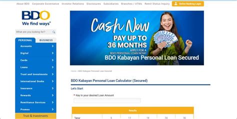 bdo kabayan loan online application|How to Apply OFW Loan BDO (Kabayan Personal Loan).